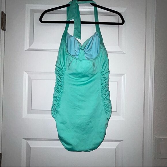 Azura Ruched Halter One Piece Swimsuit - Picture 4 of 7